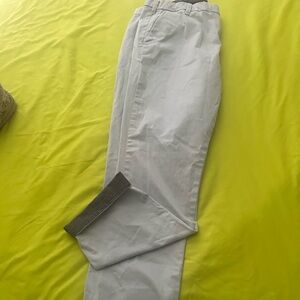 Denim&Co Light Gray Cuffed Chinos
